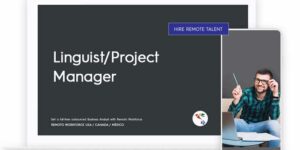 USA and CANADA tumbnail for Linguist/Project Manager it looks like on a laptop or mobile view