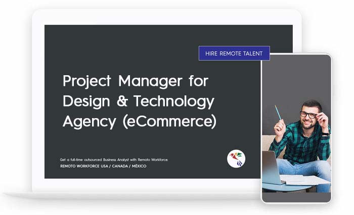 USA and CANADA tumbnail for Project Manager for Design & Technology Agency (eCommerce) it looks like on a laptop or mobile view