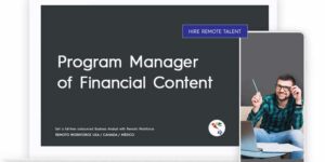 USA and CANADA tumbnail for Program Manager of Financial Content it looks like on a laptop or mobile view
