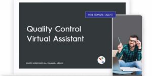 Quality Control Virtual Assistant Role Description